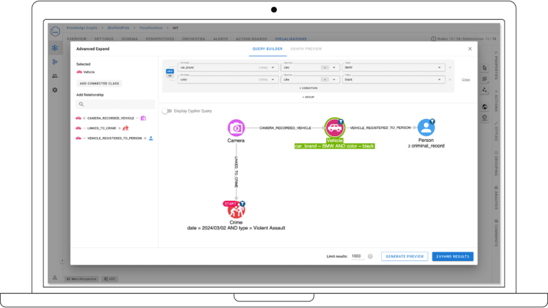 Visual query builder to streamline intelligence analysis